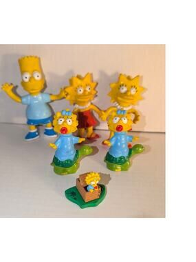 Vintage Lot The Simpsons Figures Bandies PVC Cake Toppers